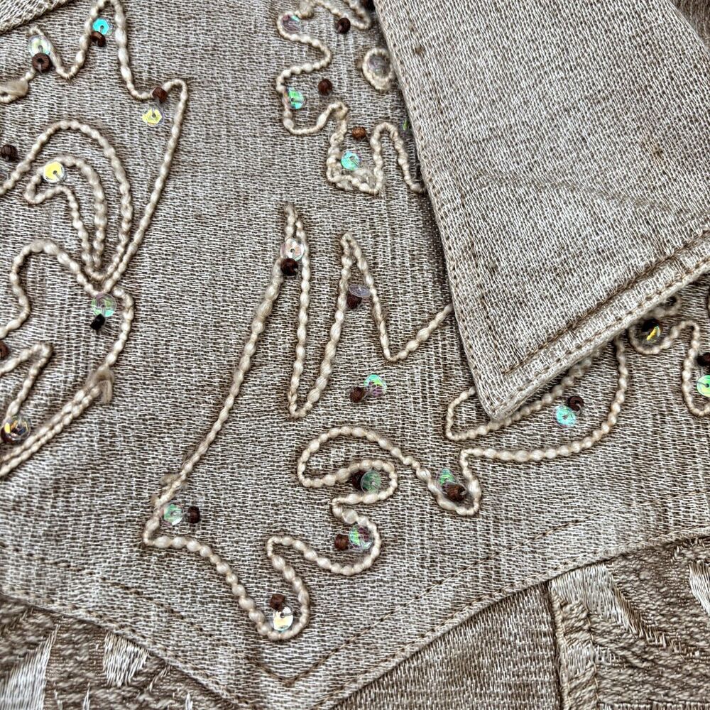Flashback Couture Embroidered Beaded Jacket Size … - image 3